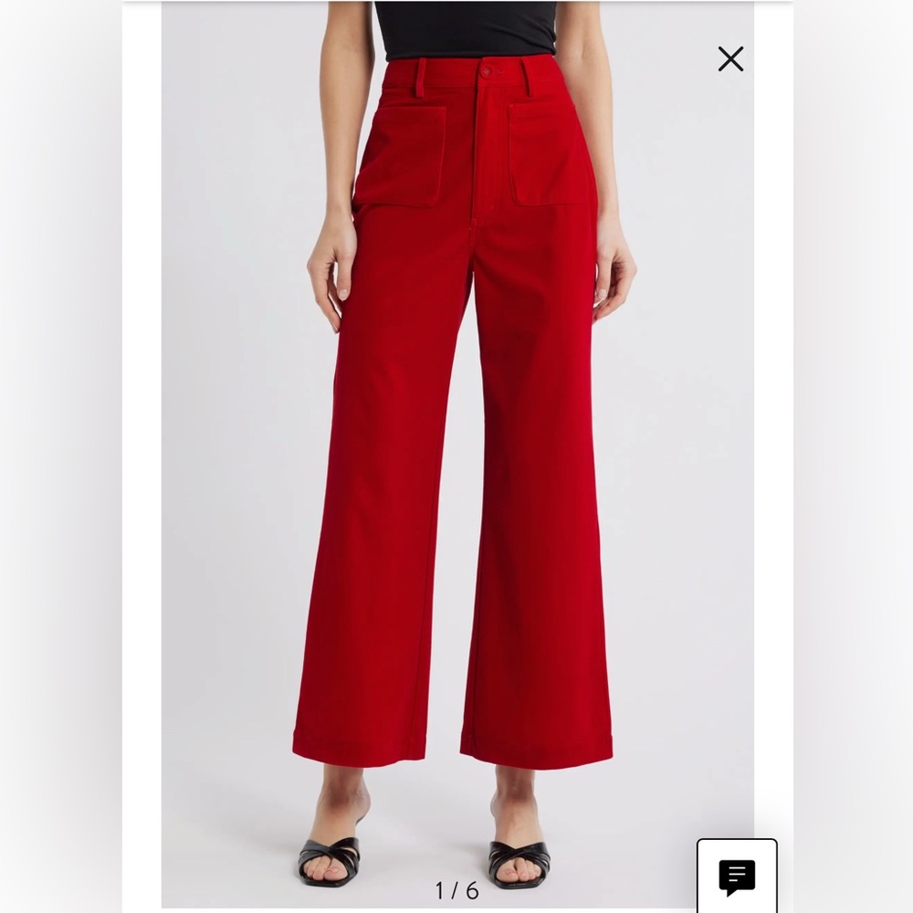 $189 NWT Rolla’s Sailor Pants Red Velvet